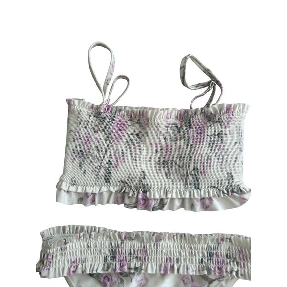SEA & VIOLET Floral Two Piece Bikini Swimsuit Size Small - Picture 4 of 6